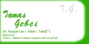 tamas gebei business card